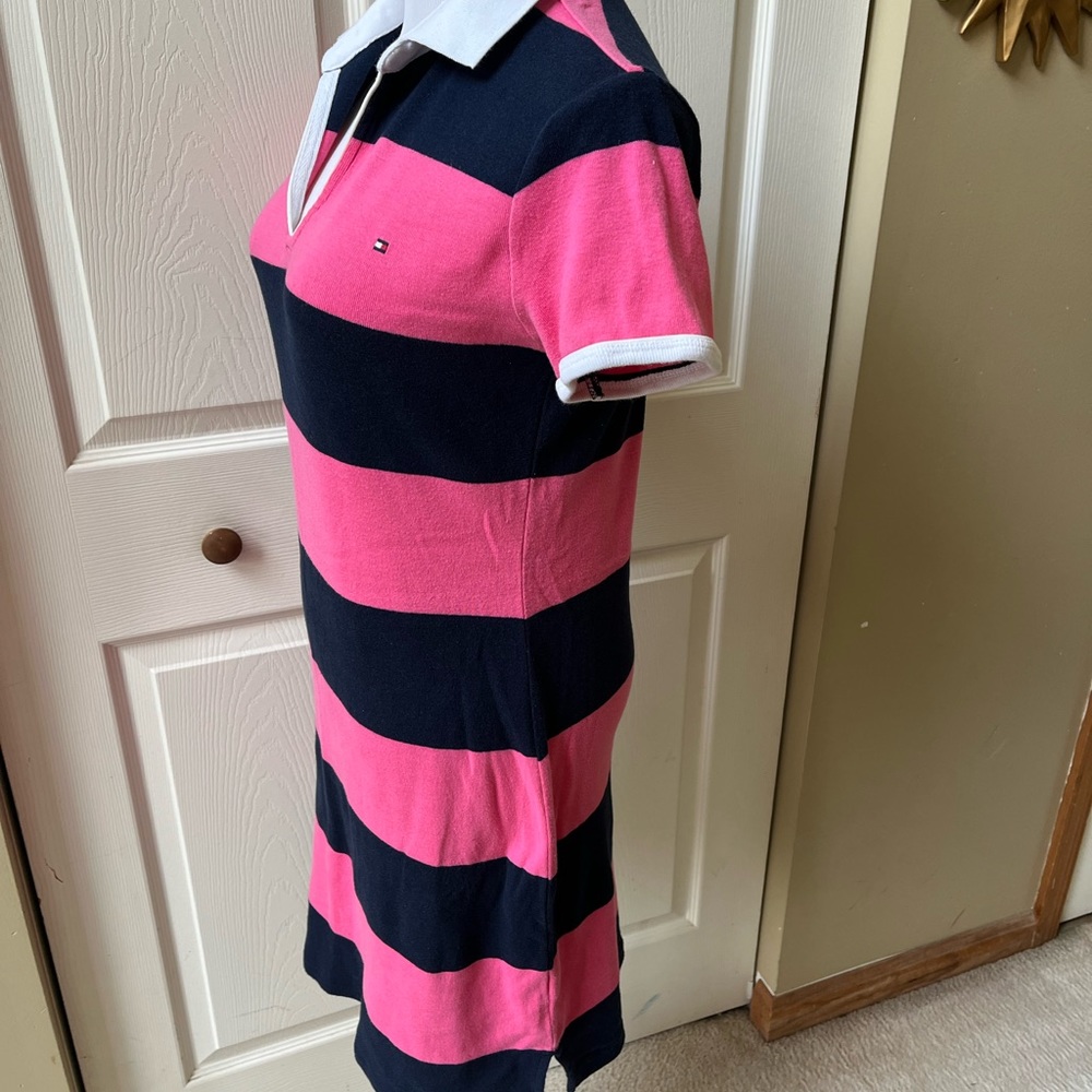 Pink/Navy Stripes Dress - Picture 3 of 7